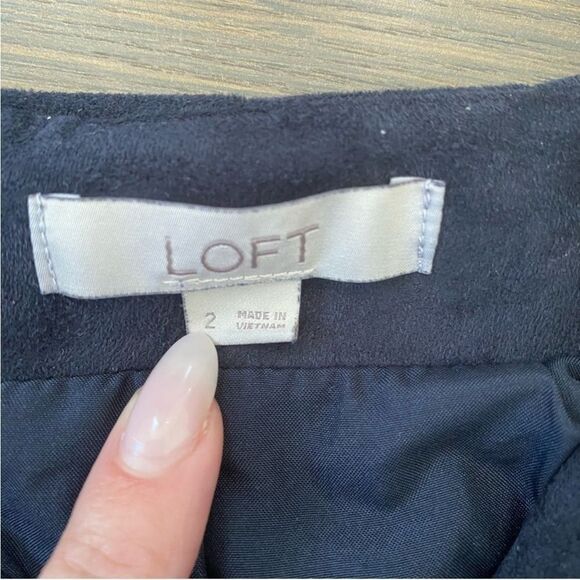 LOFT || high waisted suede mini skirt - Picture 5 of 9